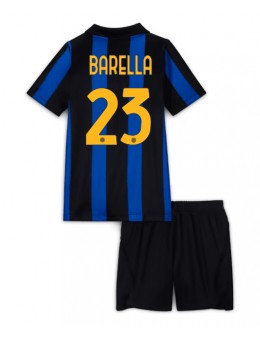 Inter Milan Nicolo Barella #23 Replika Hemmakläder Barn 2026-27 Kortärmad (+ byxor)